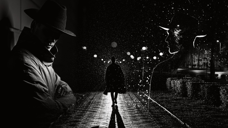 Detective noir photo collage