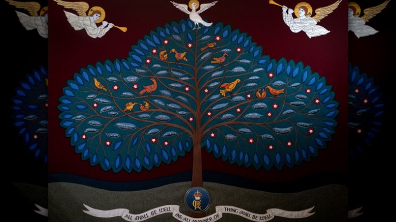 Sacred anointing screen close up