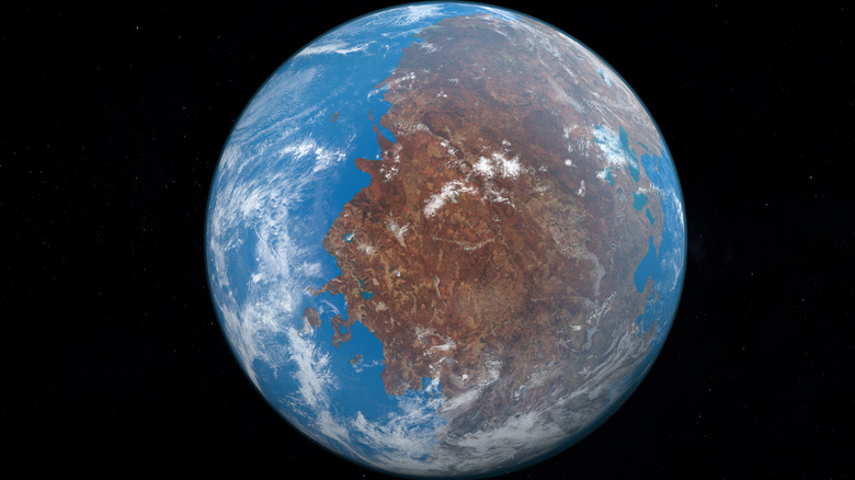 A view of Pangea on Ancient Earth.