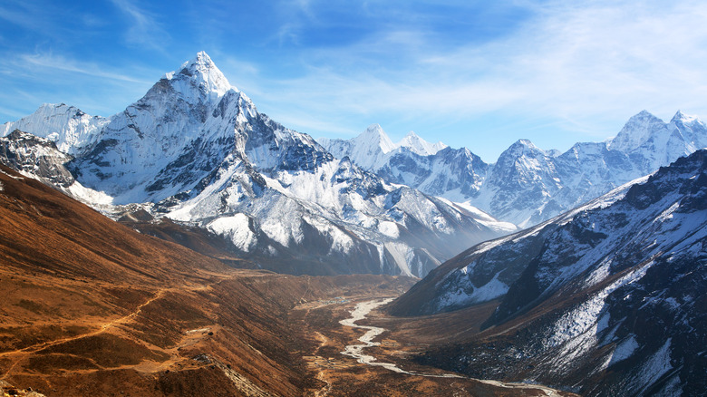 View of the Himalayan mountains.