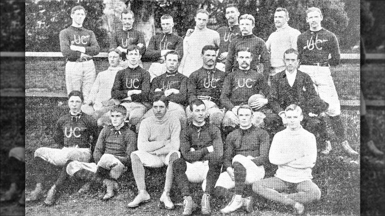 The University of California ("Golden Bears") football team that would play the first "Big Game" v. Stanford