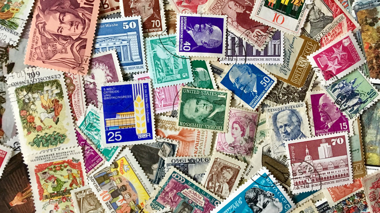 Collection of old stamps