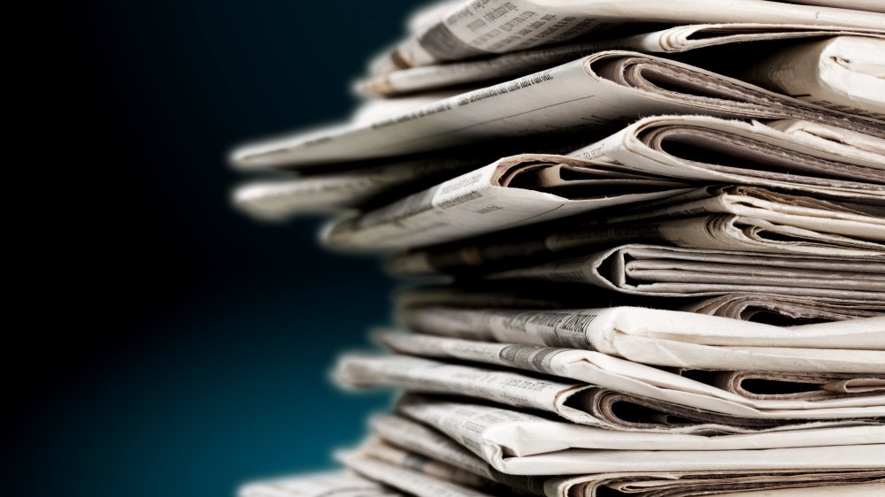 Stack of newspapers