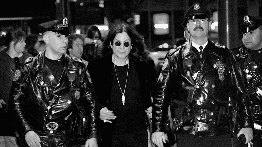Ozzy Osbourne with police