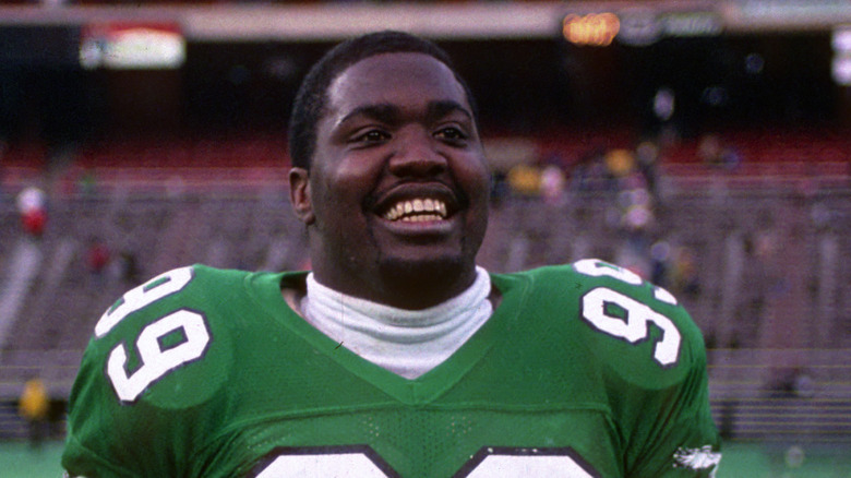Jerome Brown smiling green jersey