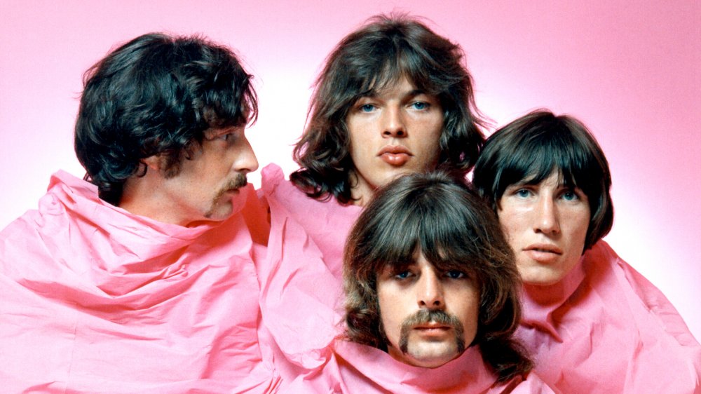 Pink Floyd draped in a pink covering