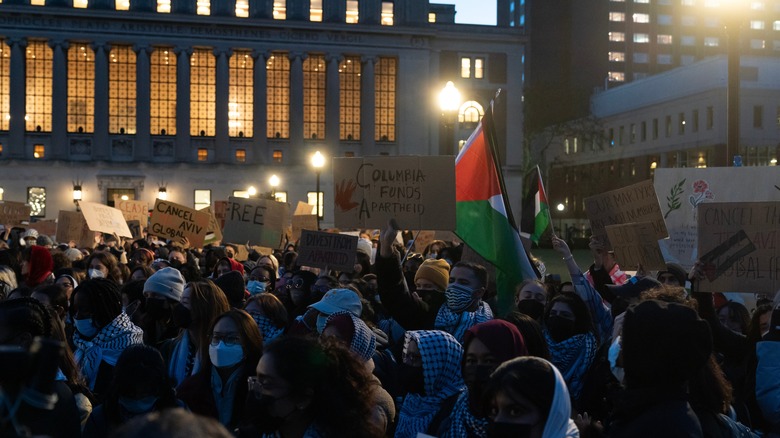 Columbia University pro-Palestine protestors