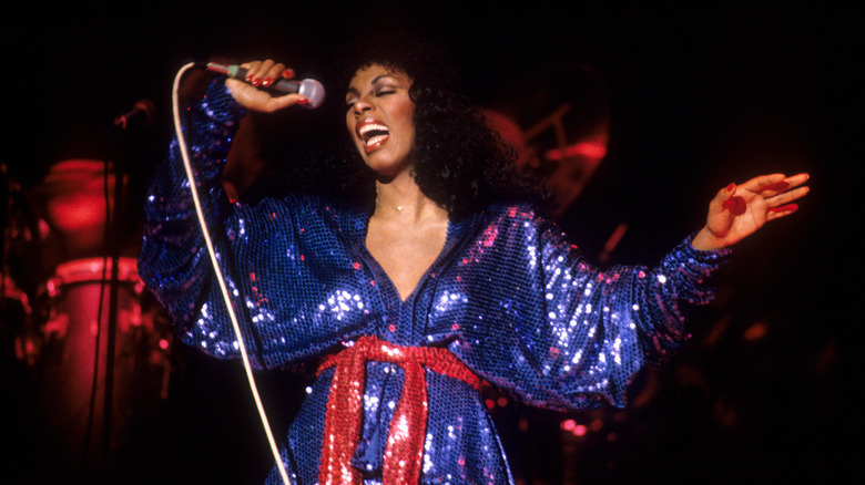 Donna Summer singing live onstage