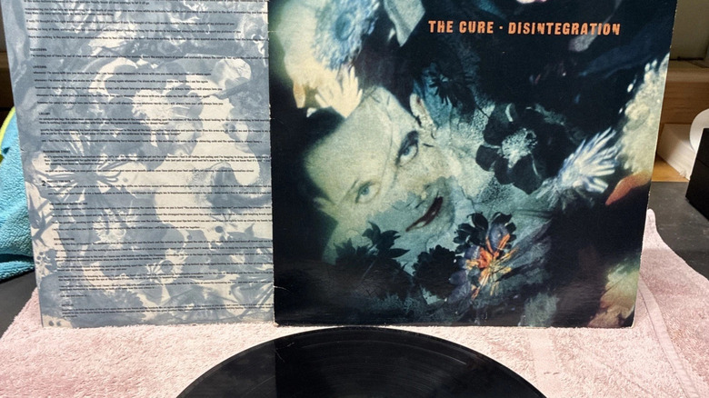 Disintegration vinyl with cover on display