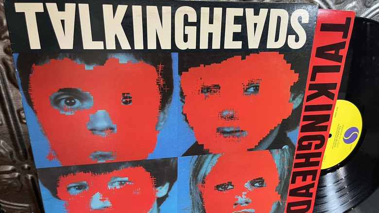 Remain in Light record pulled from sleeve