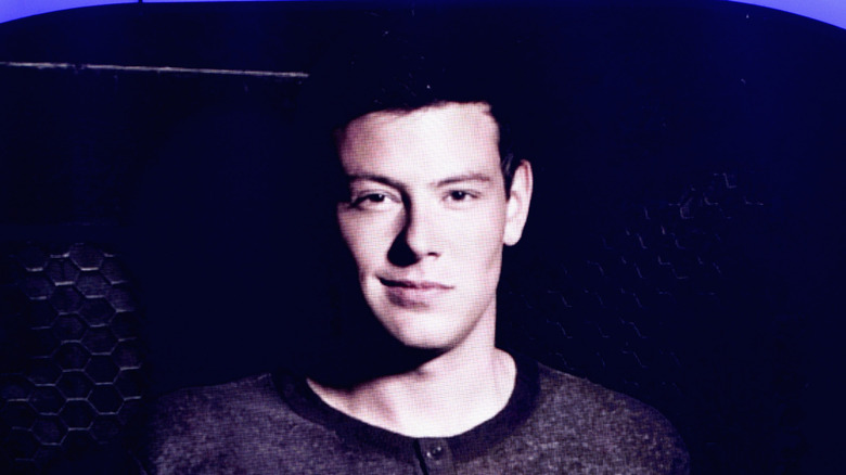 In Memoriam image of Cory Monteith displayed at the Teen Choice Awards
