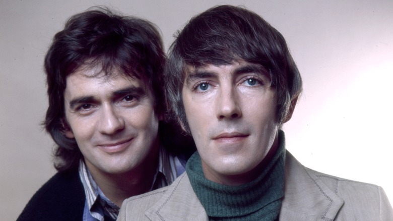 Portrait of Dudley Moore and Peter Cook smiling