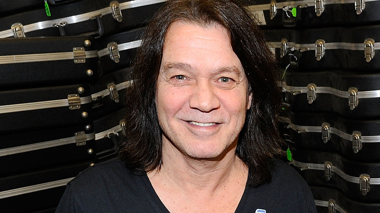 eddie van halen with guitar cases