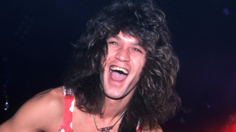 eddie van halen laughing big hair