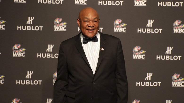 George Foreman smiling on the red carpet in 2019