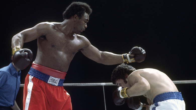 George Foreman fighting in Toronto in 1975