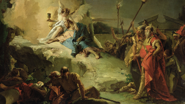 Jesus' arrest as the apostles hide