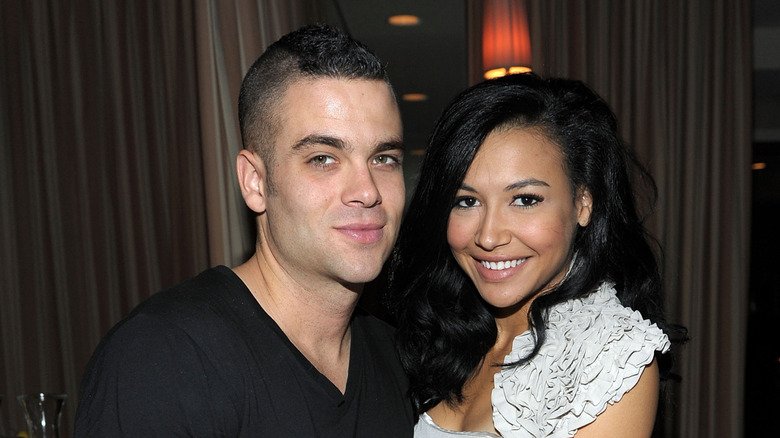 Mark Salling and Naya Rivera posing for a photo together