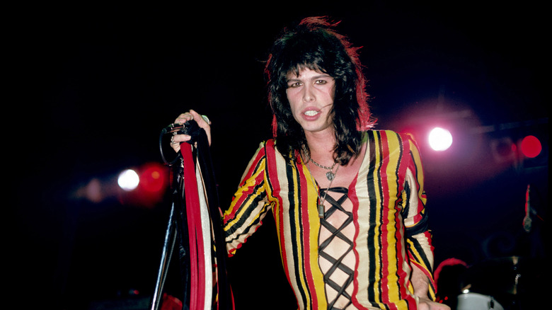 Steven Tyler onstage with Aerosmith in the 1970s