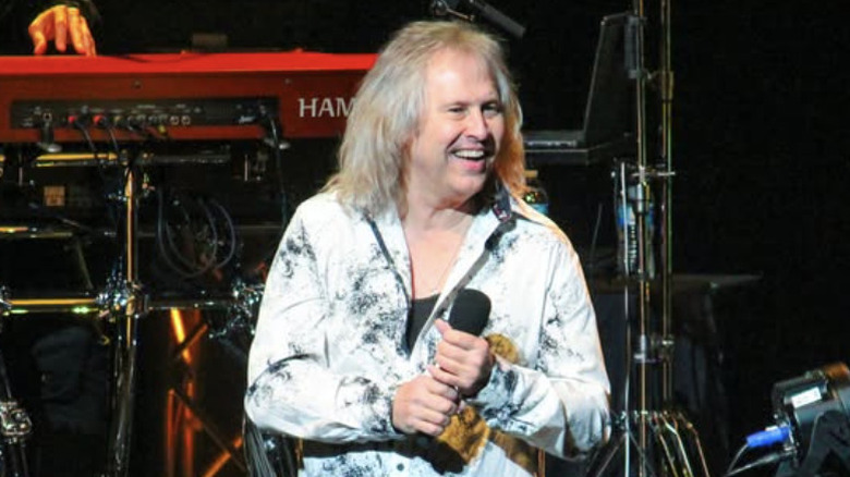 Ronnie Platt of Kansas smiles onstage