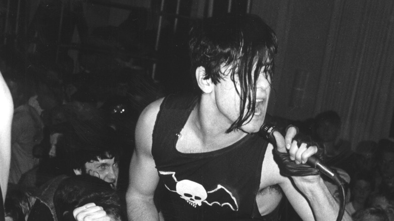 Glenn Danzig singing on stage with the Misfits