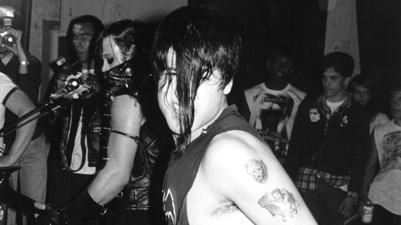 The Misfits' Glenn Danzig and Jerry Only playing on stage in the '70s