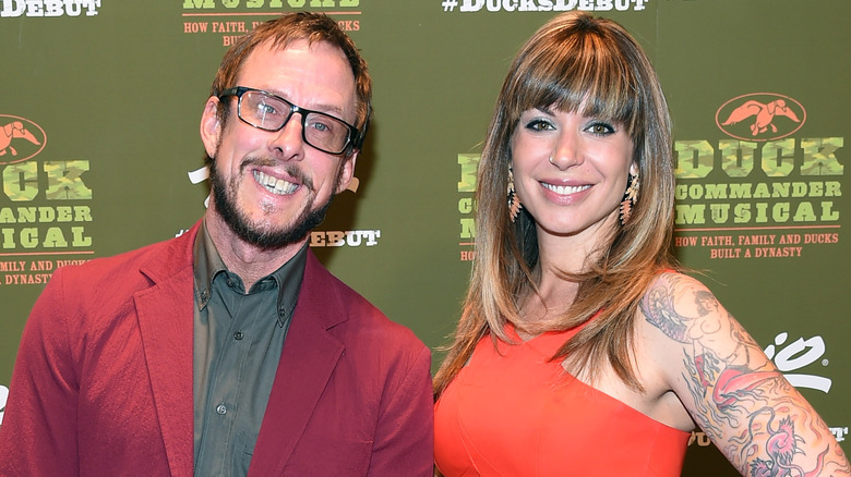 Scott Shriner smiling with Jillian Lauren