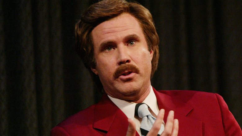 Will Ferrell doing an event in character as Ron Burgundy