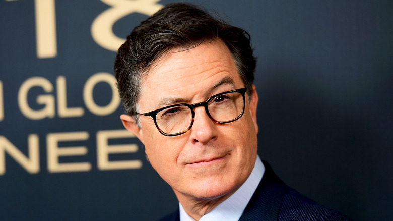 Stephen Colbert side profile