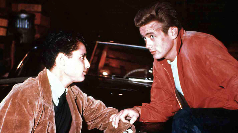 Sal Mineo and James Dean in jackets