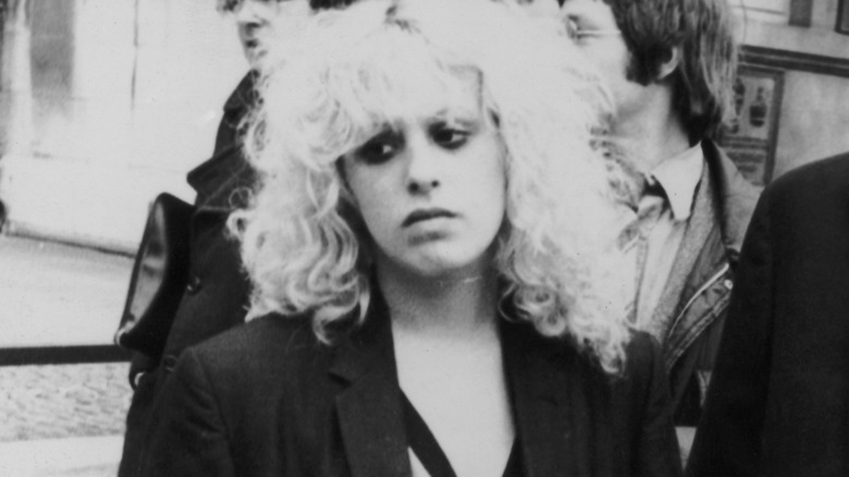 Nancy Spungen in black and white