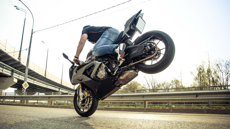 Motorcycle stunt