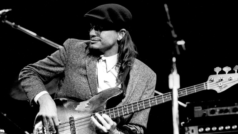 Jaco Pastorius playing the bass