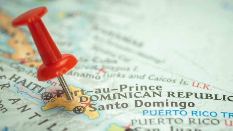 Dominican Republic on a map