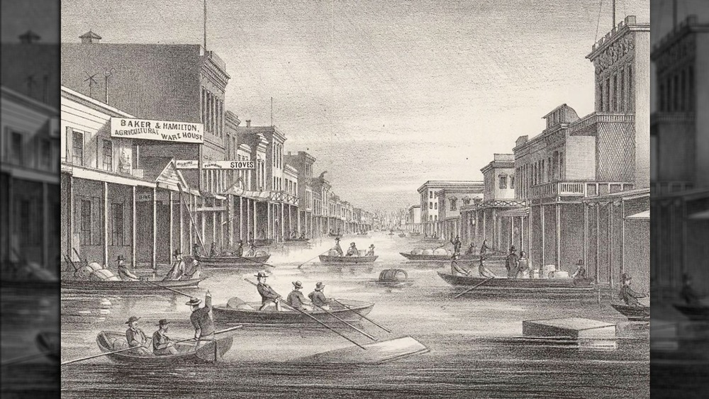 illustration of sacramento flood