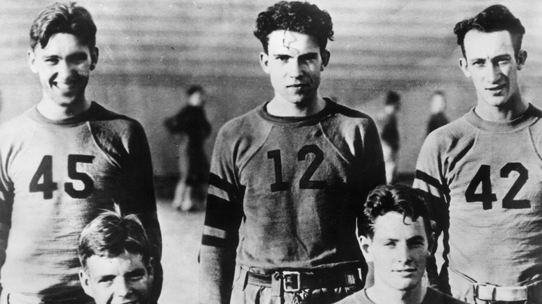Richard Nixon (12) on Whittier Football Team