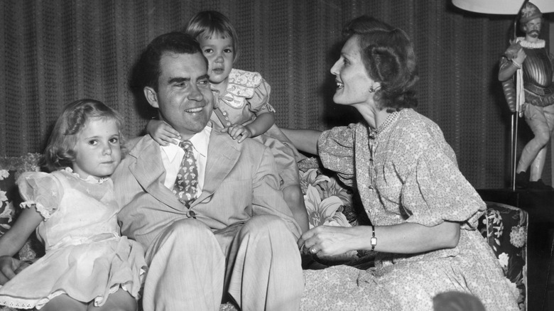 Richard Nixon with family 