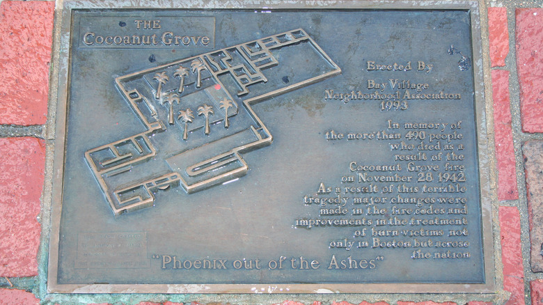 Cocoanut Grove memorial plaque