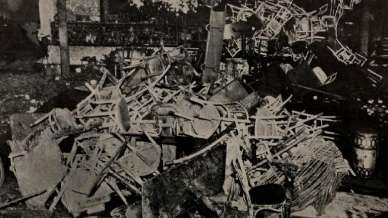 Dining area Cocoanut Grove fire damage