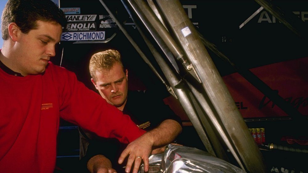 A shot of drag racer Scott Kalitta from 1996