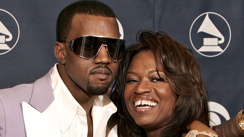 Kanye and Donda West at the 2006 Grammys