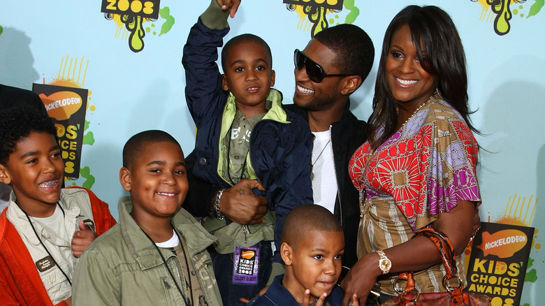 Usher and family at Kids Choice Awards