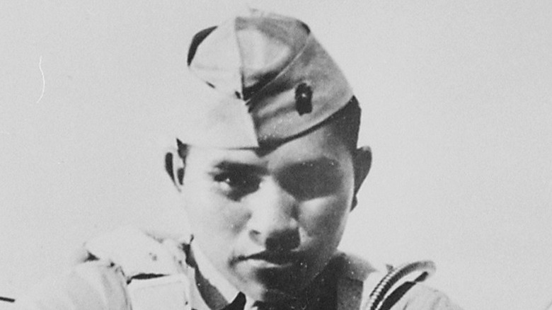 Ira Hayes in paratrooper attire