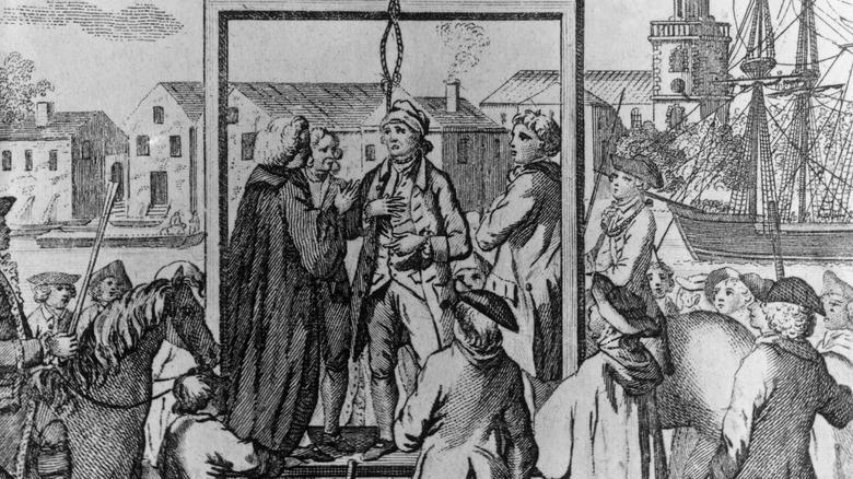 Pirate hanging circa 1701
