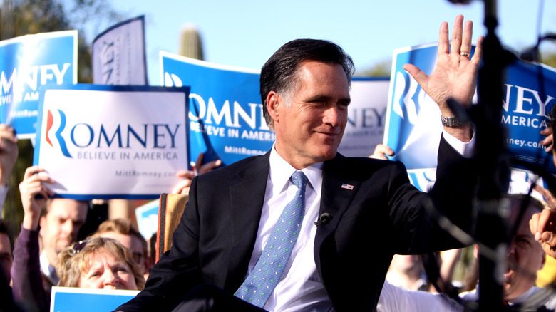 Mitt Romney at 2011 political rally