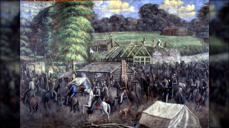Painting of Hawn's Mill Massacre
