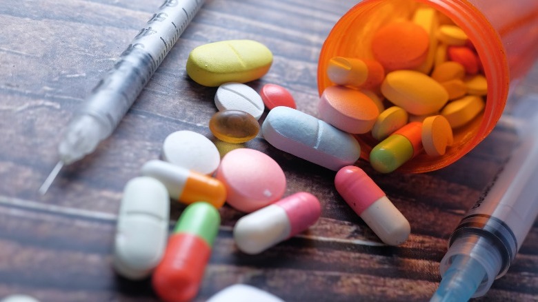 Pills and syringes