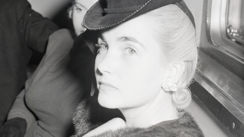 Barbara Hutton looking sad