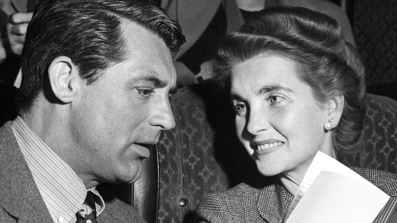 Barbara Hutton looks at husband Cary Grant 