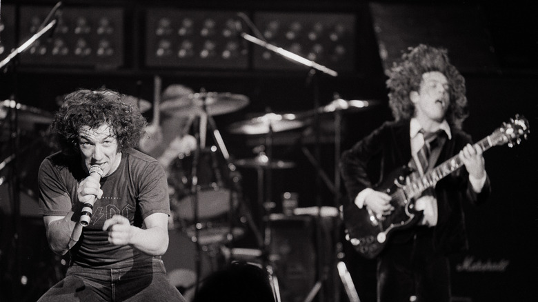 AC/DC's Angus Young and Brian Johnson